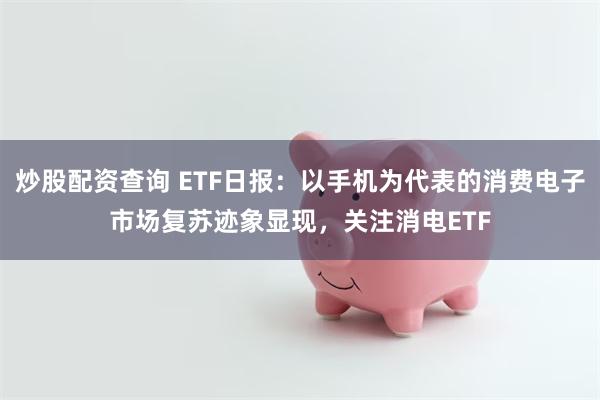 炒股配资查询 ETF日报：以手机为代表的消费电子市场复苏迹象显现，关注消电ETF