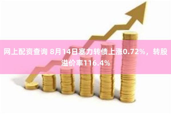 网上配资查询 8月14日塞力转债上涨0.72%，转股溢价率116.4%