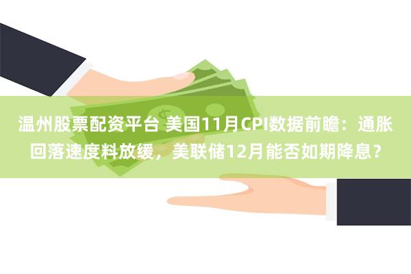 温州股票配资平台 美国11月CPI数据前瞻：通胀回落速度料放